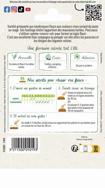 Fleurs - Capucine de Lobb Variée - MEDIA_PACKAGING_VERSO